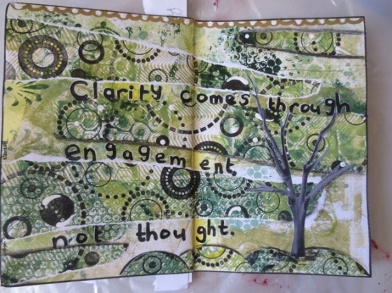 Using gelli prints for art journal layouts